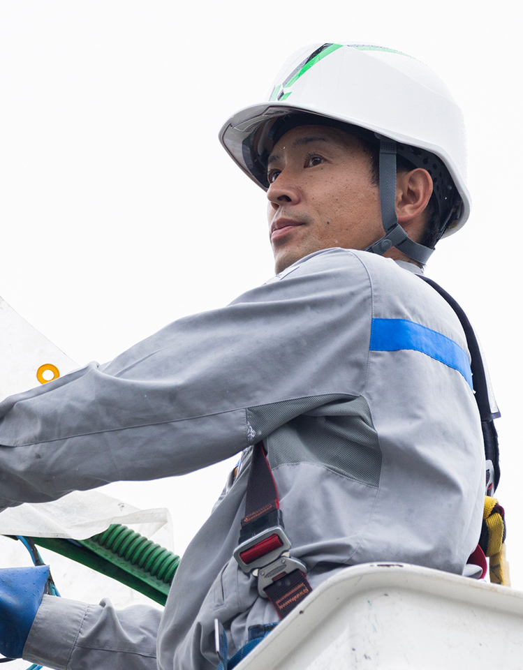 写真：配電工事