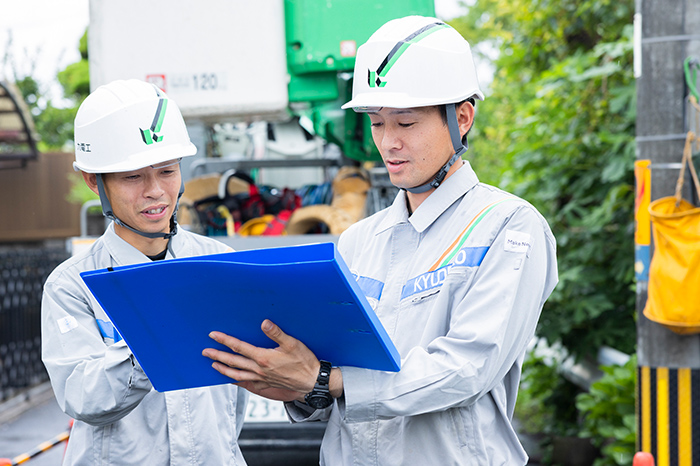 写真：配電工事