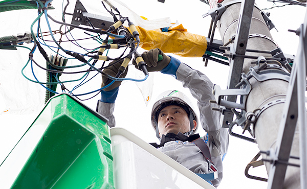 写真：配電工事